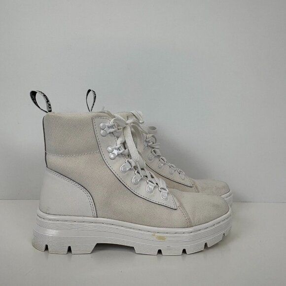 Dr Martens Combat Boots Womens Size 8 White Combs - Picture 3 of 6
